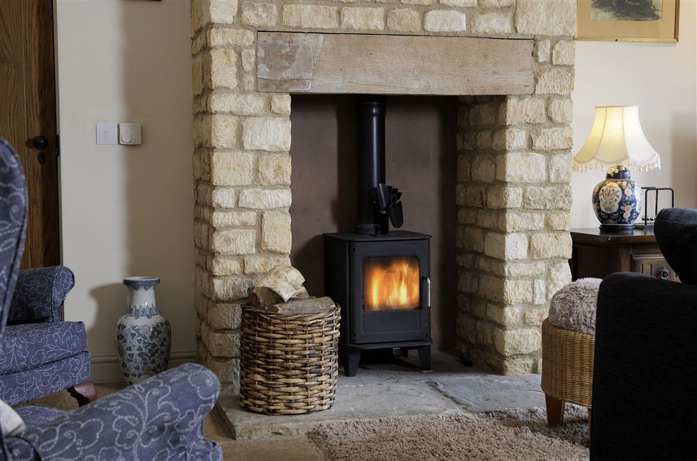 Enjoy the comfort of the wood burning stove on cooler evenings