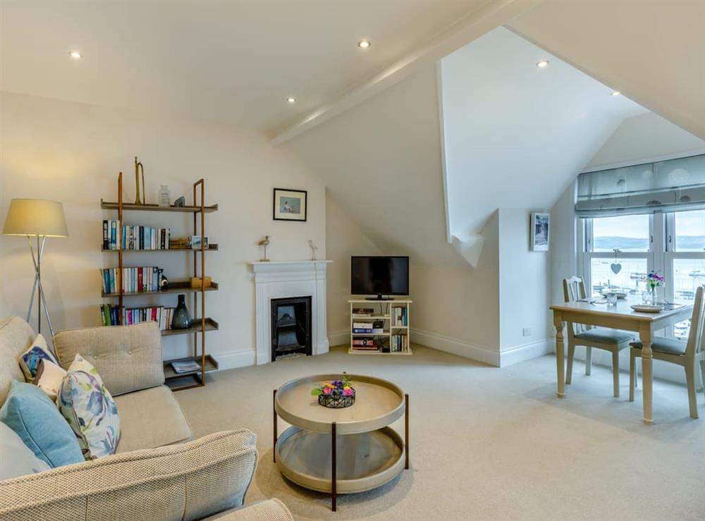 Living area at Toms Nest in Brixham, Devon