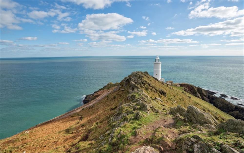 Stunning scenes over Start Bay from Start Point Lighthouse on the South West Coast Path at Toorak in Torcross