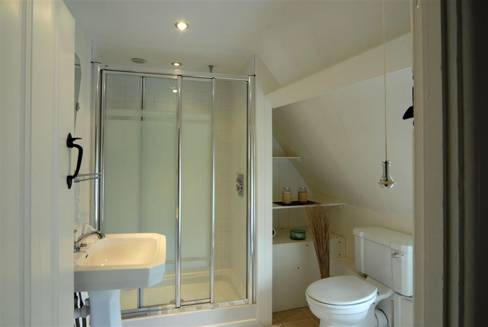 Shower room with double shower at Top Cottage, Oddington, Upper Oddington