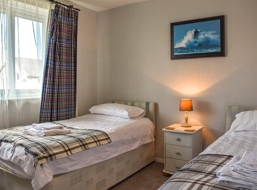 Twin bedroom at Top Croft in Beadnell, near Alnwick, Northumberland