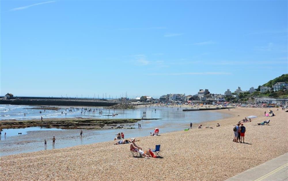 Lyme Regis has a a pebble and soft sand beach - perfect for all at Top Deck in Lyme Regis