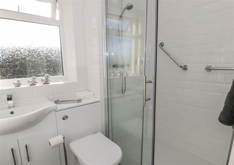 This is the bathroom at Top Of The Lane Holiday Apartment, Benllech