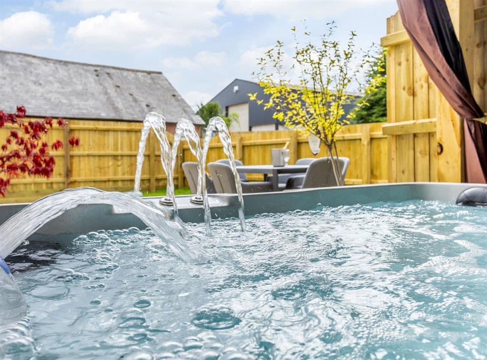 Hot tub at Toppesfield Hall in Halstead, Essex