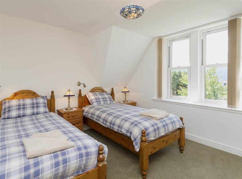 Pretty twin bedroom at Torfern in Corpach, near Fort William, Inverness-Shire