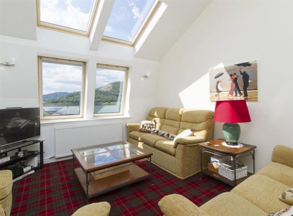 Stunning views from the first floor living room at Torfern in Corpach, near Fort William, Inverness-Shire