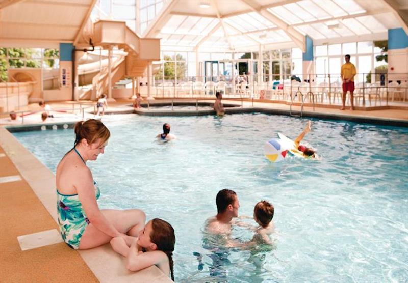 Indoor heated swimming pool at Torquay Holiday Park in Torquay, Devon