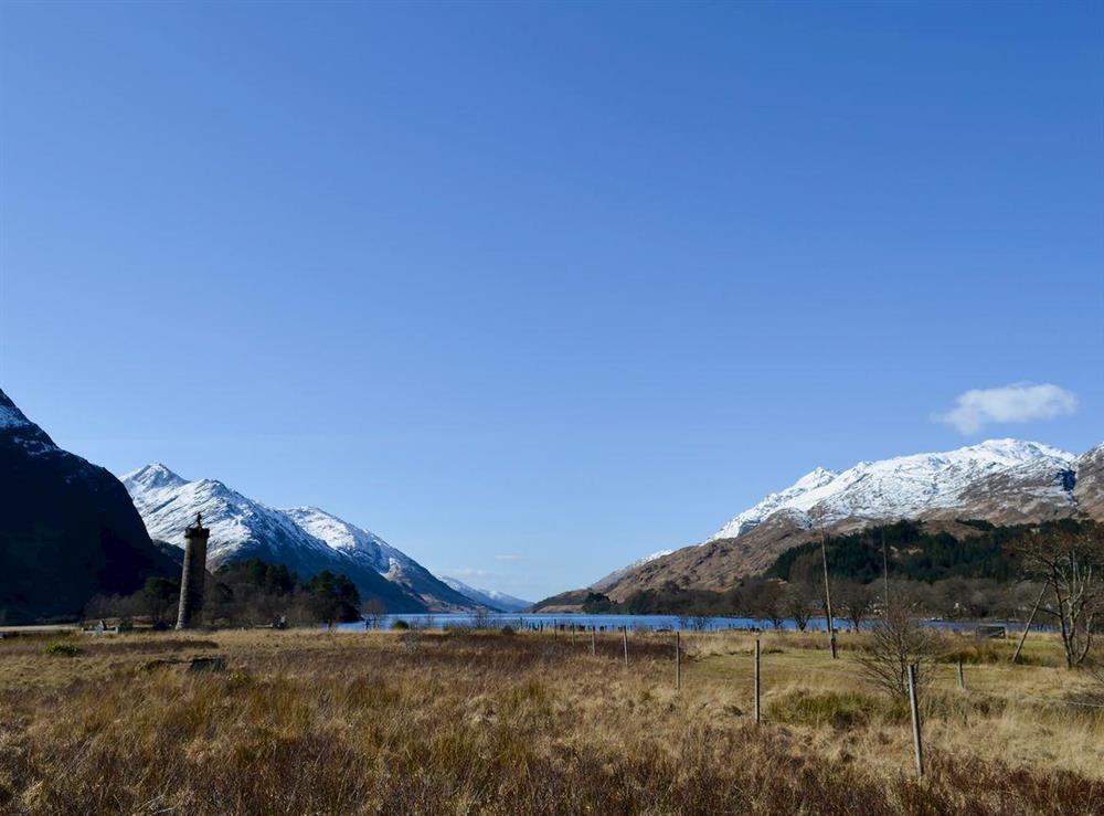 Historic Glenfinnan Mounment at the head of Loch Shiel at Torr Caladh in Glenfinnan, near Fort William, Inverness-Shire