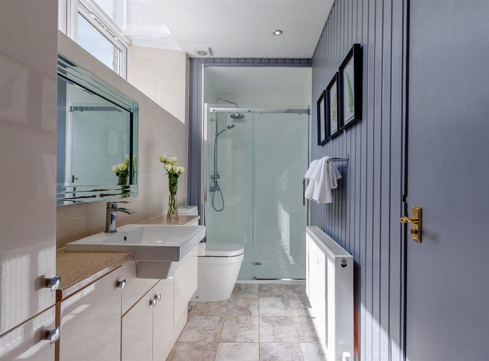 Shower room at Torreagles in Clola, near Peterhead, Aberdeenshire