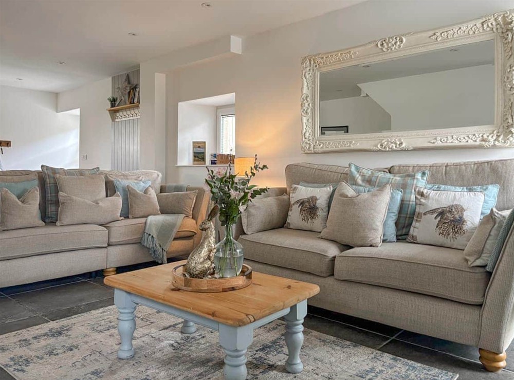 Living room at Tosside Fold Farm Cottage in Tosside, North Yorkshire