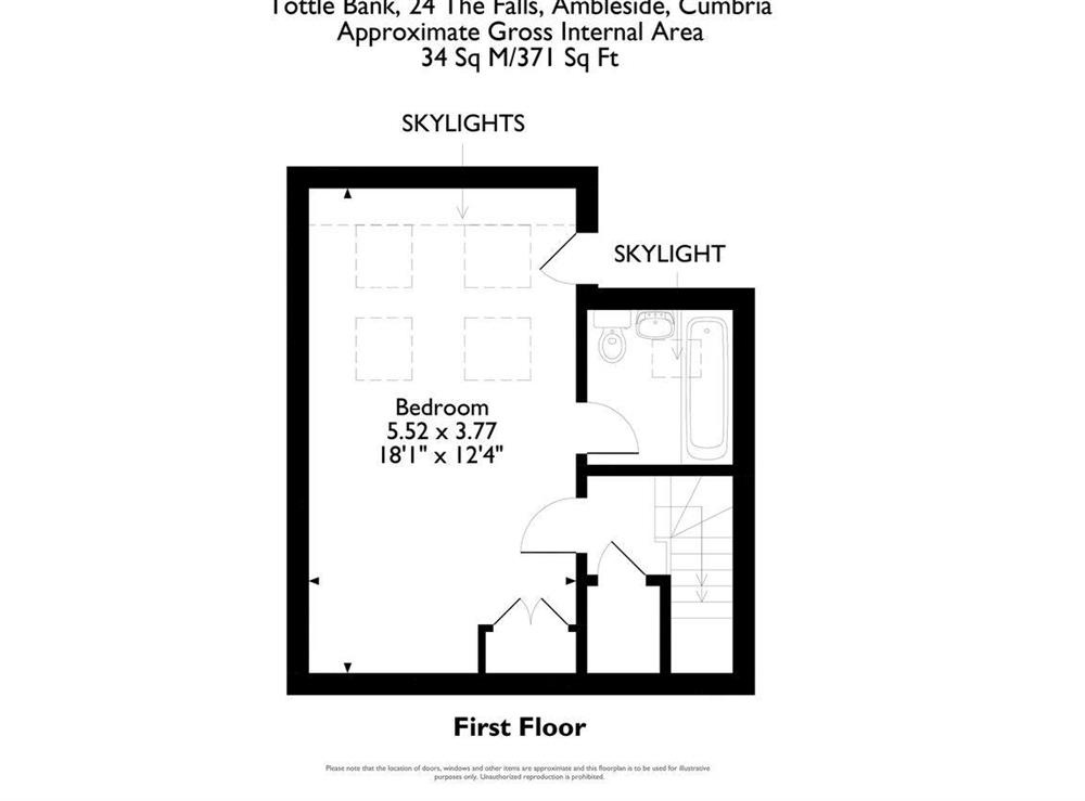 Floor plan of first floor at The Falls, 