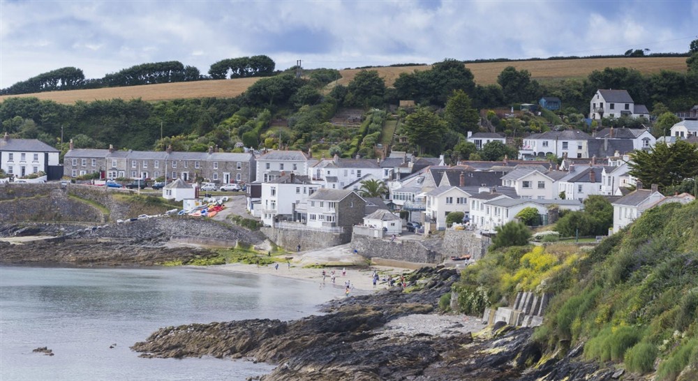 Portscatho village near Towan Cottage, Roseland, Cornwall at Towan Cottage in Roseland, Cornwall