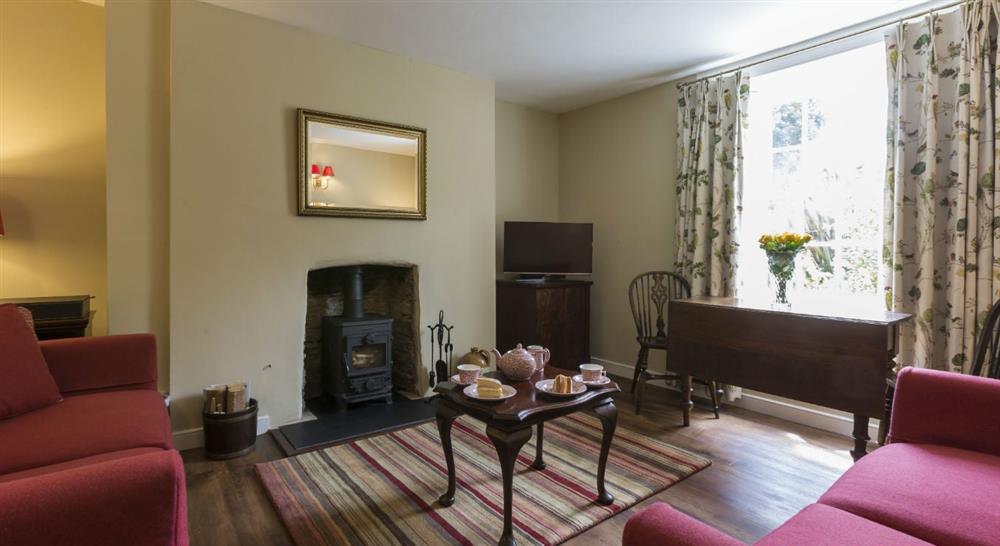 The sitting room at Towan Cottage in Roseland, Cornwall