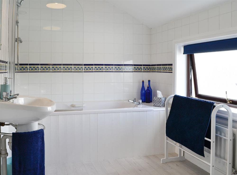 Bathroom at Townend Cottage in Wiggonby, near Carlisle, Cumbria