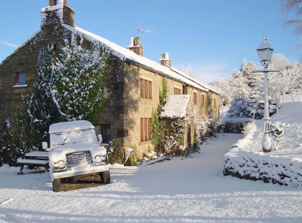 Exterior in Winter at Townfield Farm in Kettleshulme, near Whaley Bridge, Derbyshire