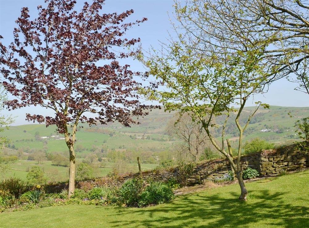 Lovely garden with rural views at Townfield Farm in Kettleshulme, near Whaley Bridge, Derbyshire