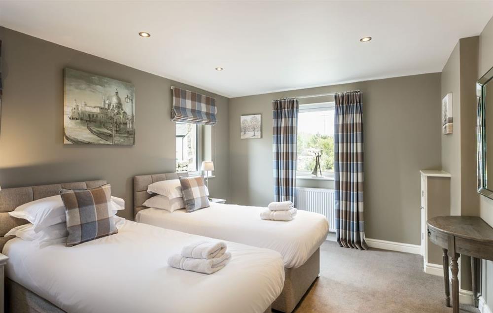 Ground floor:  Bedroom with 6ft super king bed that can be configured as twin beds on request at Townhouse No. 7, Burneside, near Kendal