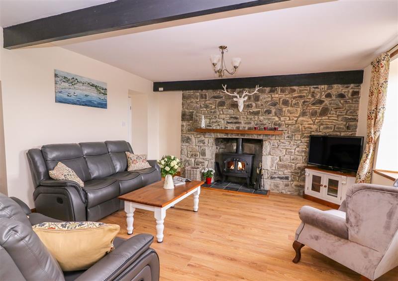 The living area at Towyn Hall, New Quay
