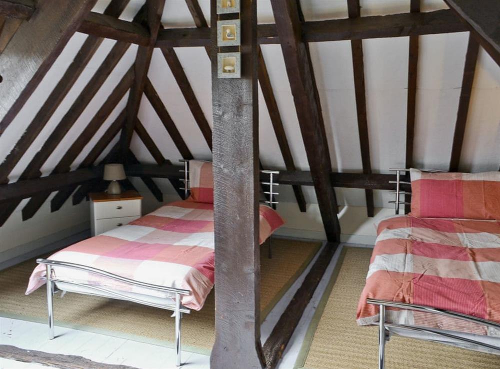 Twin bedroom at Trailor Cottage in Weybourne , Norfolk
