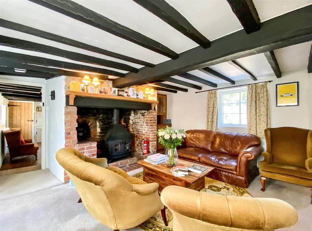 Living room at Trapps Cottage in Haxton, Wiltshire