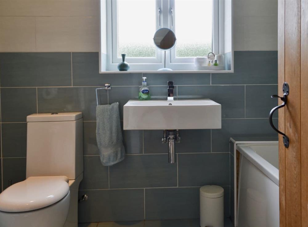 Bathroom at Tre Anna Lodge in Dwyran, near Llanfairpwllgwyngyll, Anglesey, Gwynedd