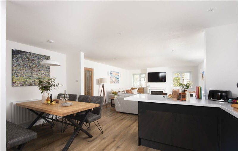 The dining room at Tre Lowen, Cornwall