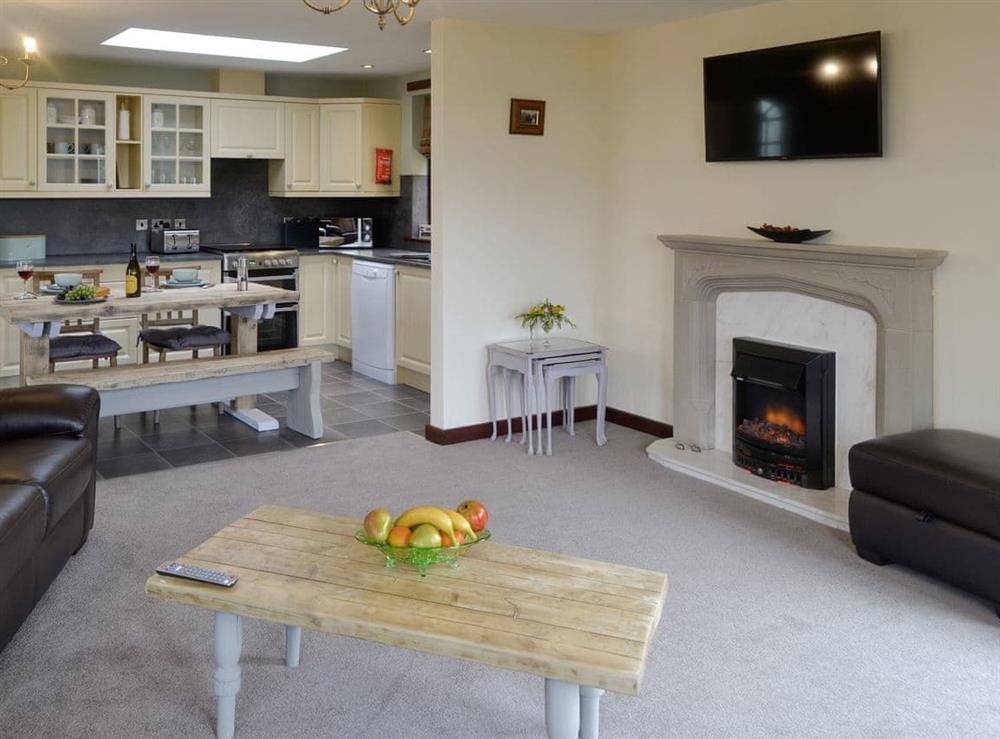 Welcoming open-plan living space at Trebor in Annan, near Carlisle, Dumfriesshire