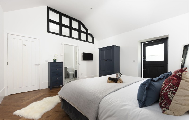 This is a bedroom at Trebyre, Cornwall