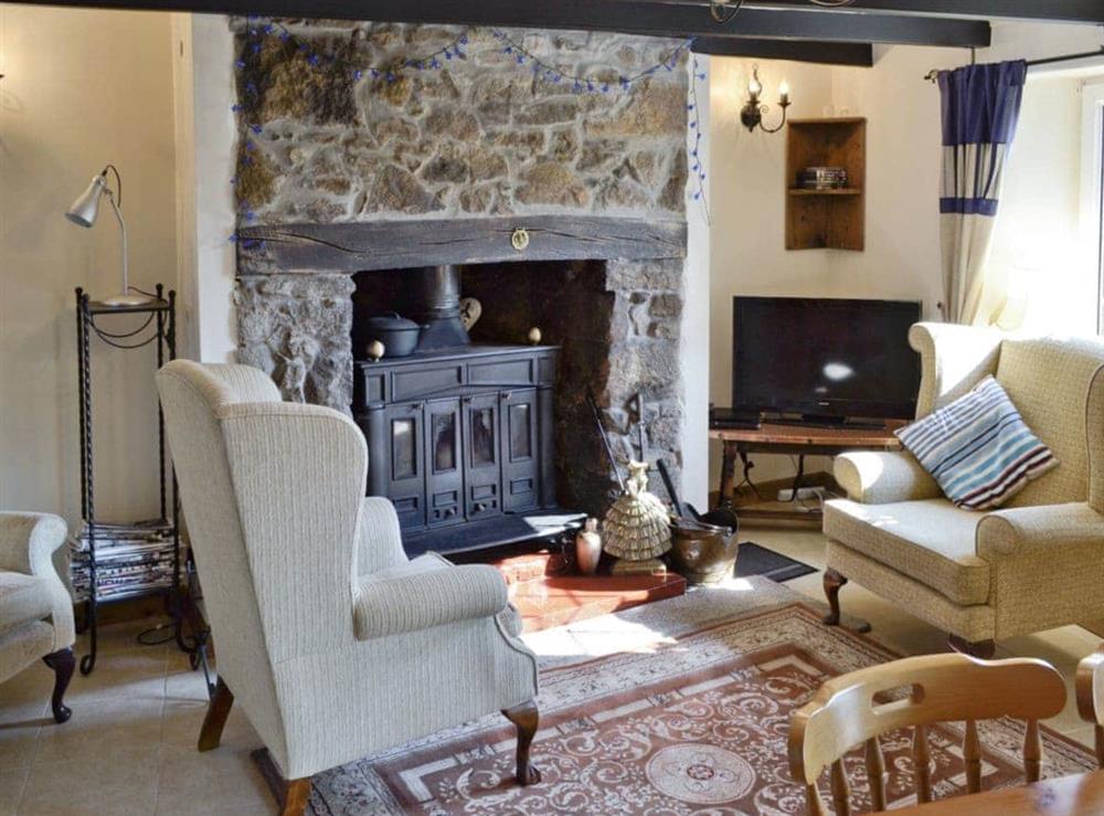 Living room/dining room at Trecarne Cottage in St Cleer, near Liskeard, Cornwall