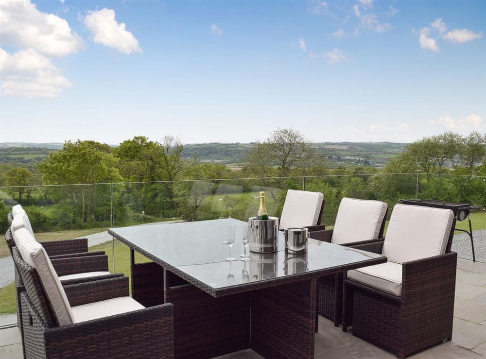 Fabulous views from the outdoor dining area at Trecift in Llangoedmor, near Cardigan, Cardigan/Ceredigion, Dyfed