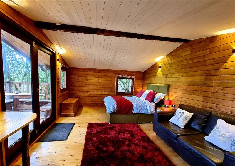 This is a bedroom at Tree House, Oakford near Aberaeron