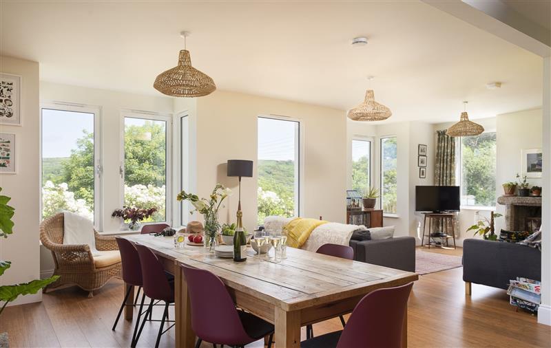 The living area at Treen House, Cornwall