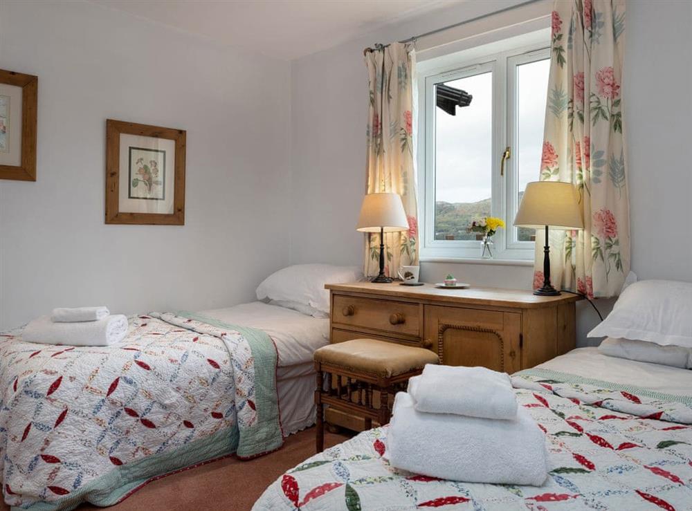 Twin bedroom at Treetops in Arthog, Nr Dolgellau, Gwynedd., Great Britain