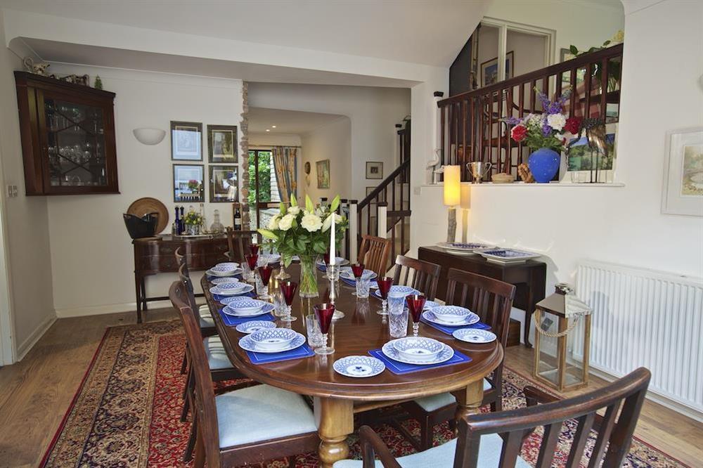 Dining room at Treetops in Moult Hill, Salcombe