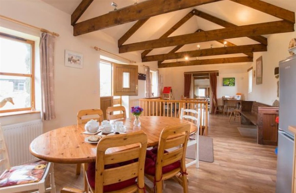 Dining Area at Treganoon Round Barn in Lostwithiel, Cornwall
