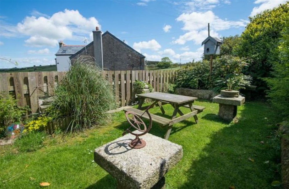 Garden and grounds at Treganoon Round Barn in Lostwithiel, Cornwall