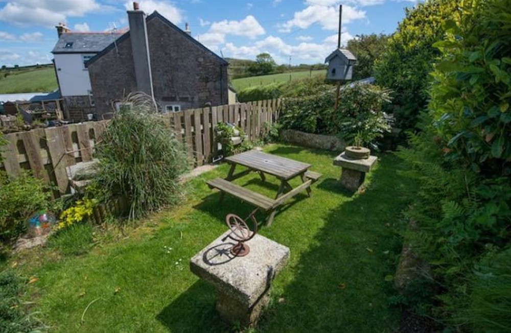 Outdoor area at Treganoon Round Barn in Lostwithiel, Cornwall