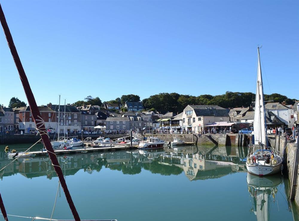The nearby bustling fishing harbour town of Padstow (photo 3) at Tregella Farm Cottage in Near Padstow, Cornwall