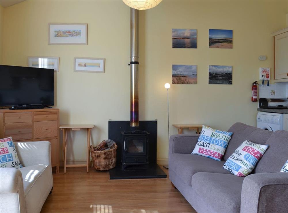 Warm and cosy living space at Tregella Farm Cottage in Near Padstow, Cornwall