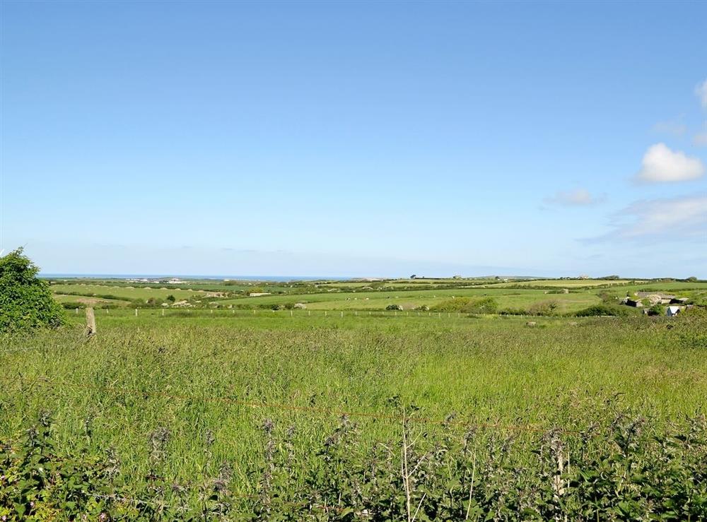 View from site to sea at Treginegar Farmhouse in St Merryn, near Padstow, Cornwall
