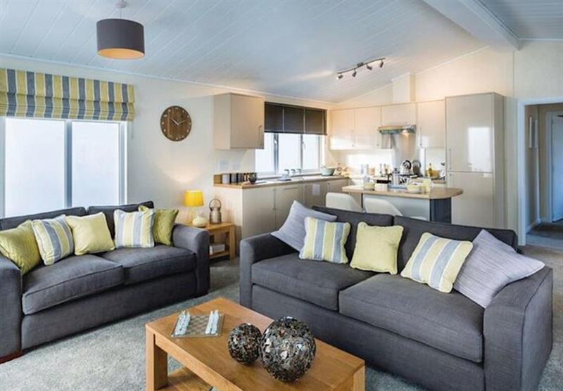 Inside one of the lodges at Tregoad Park in Looe, South Cornwall