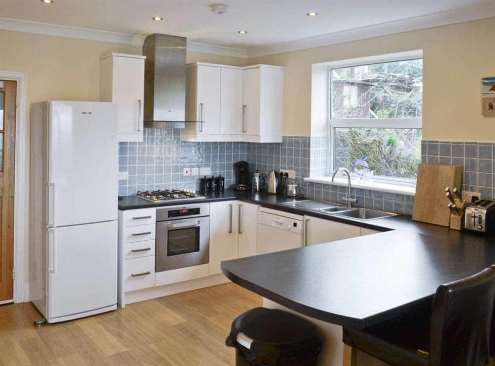 Open plan living/dining room/kitchen at Tregolva in Looe, Cornwall