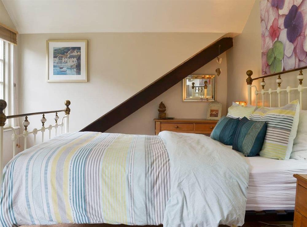 Double bedroom at Tregullan Cottage in Boscastle, Cornwall