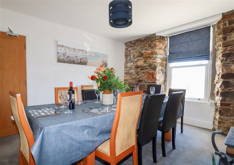 The dining area at Tregundy Farmhouse, Perranporth