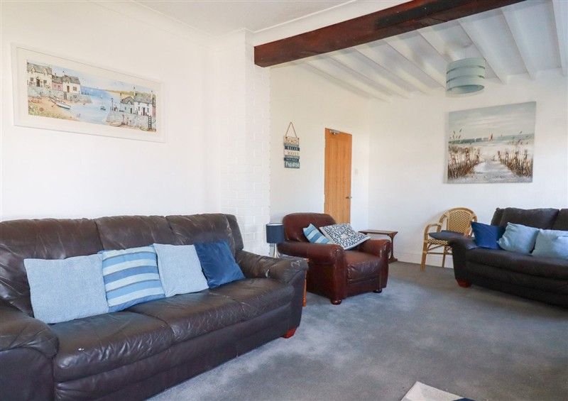 The living area at Tregundy Farmhouse, Perranporth