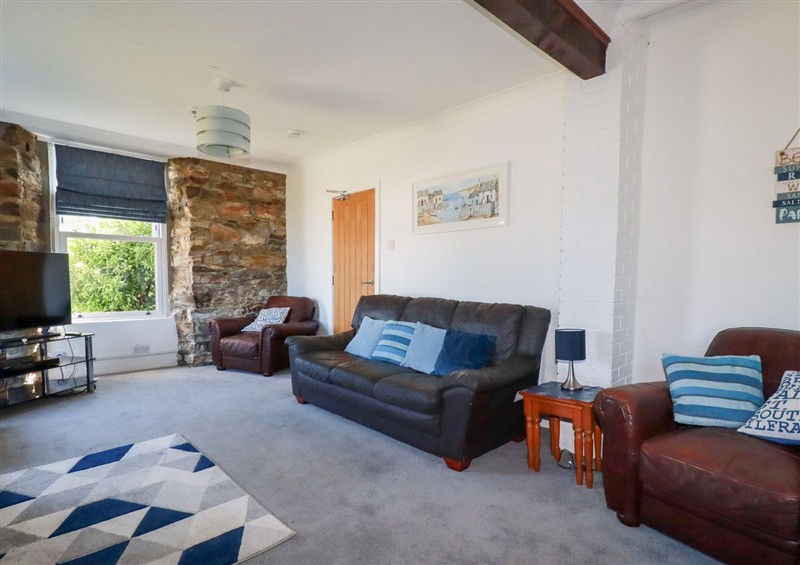 This is the living room at Tregundy Farmhouse, Perranporth
