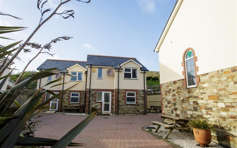 This is the setting of Tregurrian Villa at Tregurrian Villa in Watergate Bay