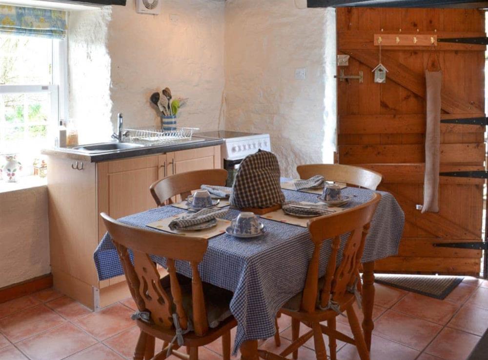 Dining area at Trekeive Cottage in North Trekeive, St Cleer, Liskeard, Cornwall., Great Britain