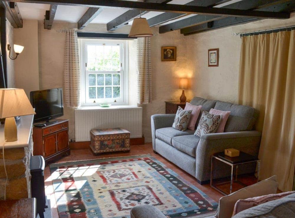 Living room at Trekeive Cottage in North Trekeive, St Cleer, Liskeard, Cornwall., Great Britain