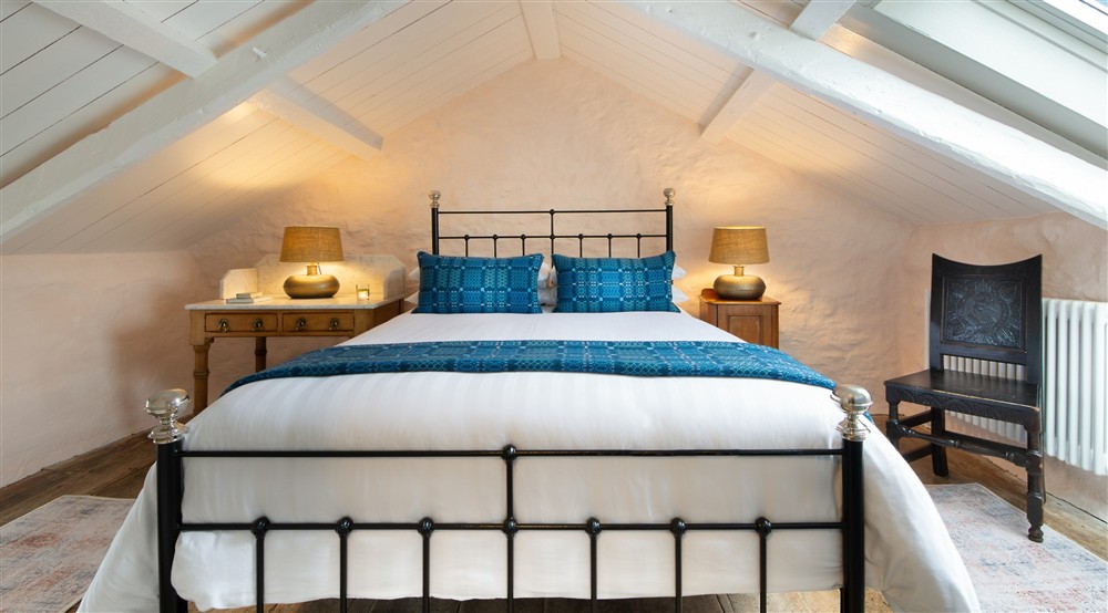 The bedroom at Treleddyd Fawr Cottage in Haverfordwest, Pembrokeshire